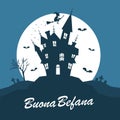 flat design buona befana illustration vector Royalty Free Stock Photo