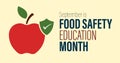 September is national food safety education month banner Royalty Free Stock Photo