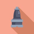 Flat design chess piece black rook icon Royalty Free Stock Photo