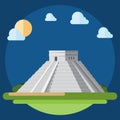 Flat design of Chichen Itza