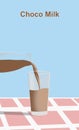 Flat design Choco Milk Royalty Free Stock Photo