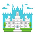 Flat design Cibeles palace Madrid