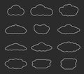 Flat design cloudscapes collection Royalty Free Stock Photo