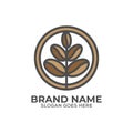 Flat design of Coffee Farm Logo Inspiration, can used cafe and bar logo template