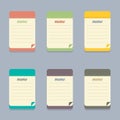 Flat Design Colorful Memo