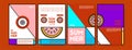 Flat design colorful summer background banner social media feed