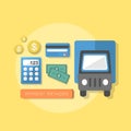 Flat design concept of payment methods Royalty Free Stock Photo