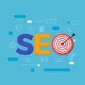 Flat design concept SEO (search engine optimize). Vector illustrate.