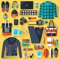 Every day carry and outfit accessories Royalty Free Stock Photo