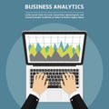 Flat design concepts for business analytics Royalty Free Stock Photo