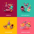 Flat design concepts of carnival Royalty Free Stock Photo