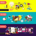 Flat design concepts for creative process Royalty Free Stock Photo