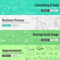 Flat design concepts for startups, consulting, business Royalty Free Stock Photo