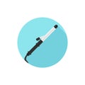 Flat design Curling Iron Royalty Free Stock Photo