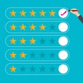 Flat design customer review, vector