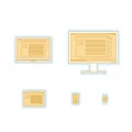 Flat design devices icons