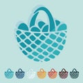 Flat design. easter basket Royalty Free Stock Photo