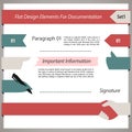Flat Design Elements For Documentation Set1 Royalty Free Stock Photo