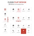 Flat design elements of eshop icons