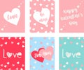 Creative valentine`s day card collection