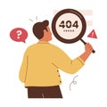 Flat design of 404 error page not found Royalty Free Stock Photo