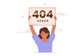 Flat design of 404 error page not found Royalty Free Stock Photo