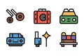Flat Design Everyday Objects Icon Set Royalty Free Stock Photo
