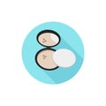 Flat design Face Powder Royalty Free Stock Photo