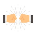 Flat design fist bump