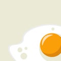 Flat design fried egg
