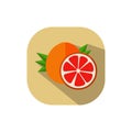 Flat design grapefruit