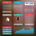 Flat design graphic user interface concept Royalty Free Stock Photo