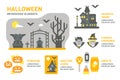 Flat design Halloween infographic