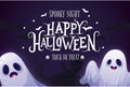 Flat design happy halloween festival party banners templat