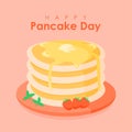 happy pancake day poster template vector stock