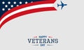 Flat Design Happy Veterans Day Copy Space Background