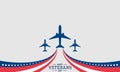 Flat Design Happy Veterans Day Copy Space Background