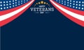 Flat Design Happy Veterans Day Copy Space Background