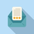 Starred document in envelope icon