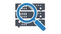 Server Data Search and Analysis Icon Royalty Free Stock Photo
