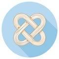 Flat design icon of an interwoven endless knot symbolizing eternity, connection, and infinity Royalty Free Stock Photo