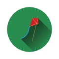 Flat design icon of kite