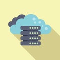 Cloud computing icon with server rack illustration Royalty Free Stock Photo