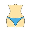 Flat design icon of Slim waist