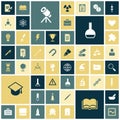 Flat design icons for education, science and medical Royalty Free Stock Photo