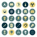 Flat design icons for education and science Royalty Free Stock Photo