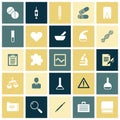 Flat design icons for medical science Royalty Free Stock Photo