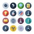 Flat Design Icons For Science and Education Royalty Free Stock Photo