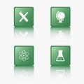 Flat Design Icons, Science And Technology, Collection Royalty Free Stock Photo