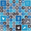 Flat design icons for technology and energy Royalty Free Stock Photo